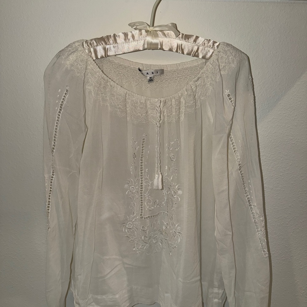 CAbi Boho Style Peasant Blouse